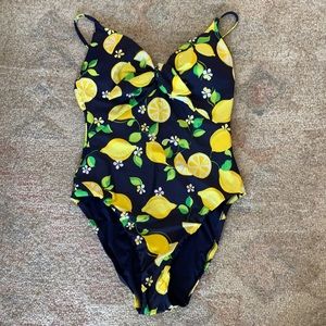 Trina Turk High Leg Tie Front One Piece Swimsuit